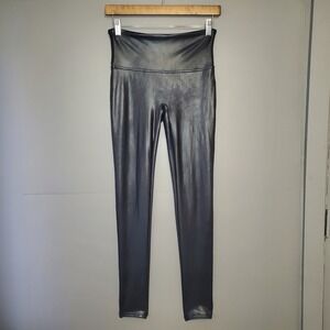 Spanx Faux Leather Leggings Black High Waist Medium M